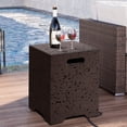 thumbnail image 1 of VENTOPYR Outdoor Hideaway Tank Table for Gas Fire Pits, Hides Standard 20lb 16-inch Propane Tank Cover w Side Handles (Rusty Red), 1 of 8