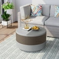thumbnail image 1 of COSIEST Outdoor Lightweight Concrete Round Grey Coffee Table, 1 of 6