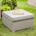 thumbnail image 1 of COSIEST Outdoor Ottoman Wicker Sectional Sofa Set with Warm Gray Cushion, 1 of 5