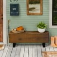 thumbnail image 1 of COSIEST Outdoor Walnut Rectangular MgO Garden Bench, 1 of 6