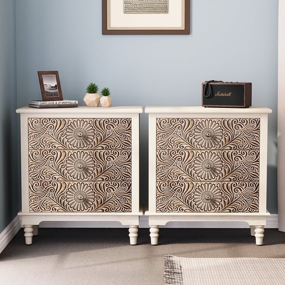 VENTOPYR Set of 2 Nightstand with Drawers,Side Table Night Table