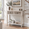 thumbnail image 1 of VENTOPYR 32''Vintage Console Table,Solid Wood 2-Drawer Entryway Table, 1 of 8