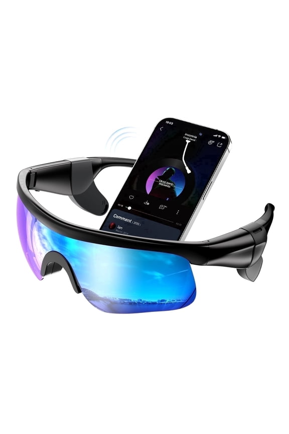 Bluetooth Sunglasses for Men & Women - Premium Clear Sound Open Ear Audio Glasses for Running Cycling, Polarized UV400, Anti-Slip Lightweight Comfort