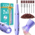 thumbnail interactive-video image 1 of COSLUS CX41 Cordless Nail Drill Electric File,with Nails Lamp 2 in 1 Portable Nail Drill Machine Kit,Rechargeable Manicure Pedicure Tools Polish Set Purple, 1 of 10