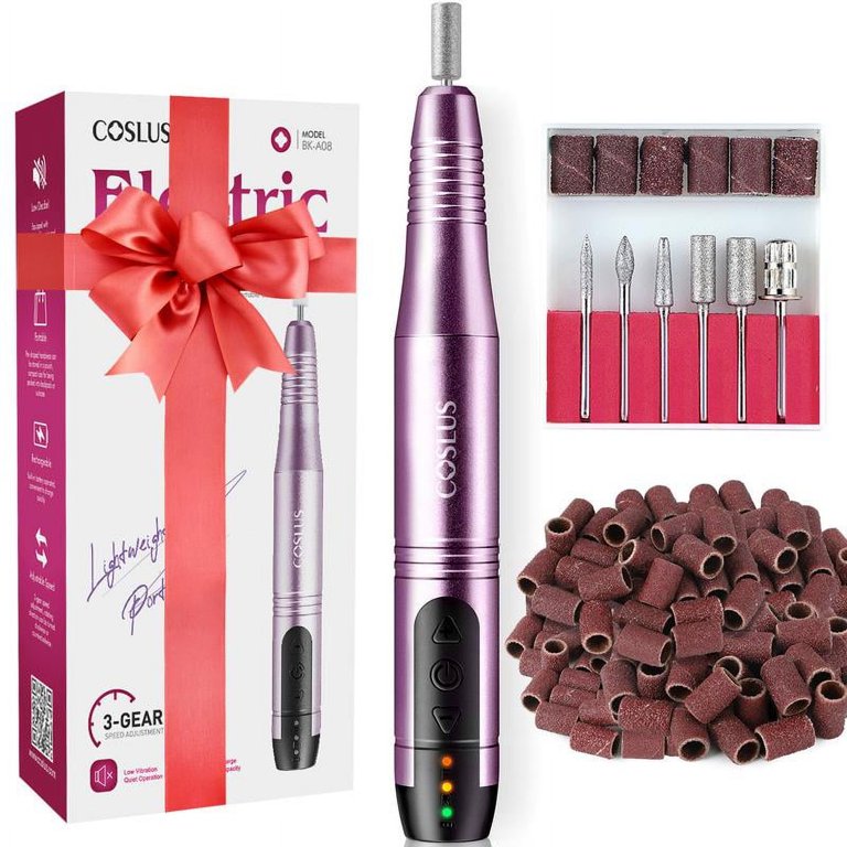 COSLUS Electric Nail Drill File Professional: for Acrylic Gel Dip 