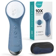COSLUS Face Scrubber Facial Cleansing Brush,2 in 1 Spin Vibration Patented Tech,Silicone Electric Exfoliator Scrubber with Automatic Foaming,Men Women