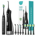 thumbnail interactive-video image 1 of COSLUS Water Dental  Flosser Electric Toothbrush Combo,2-in-1 Oral Clean Kit for Teeth,Braces,Gums Care,Brushing Flossing for Family,Travel Use,Black, 1 of 11