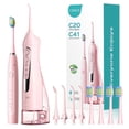 thumbnail image 1 of COSLUS Water Dental  Flosser Electric Toothbrush Combo,2-in-1 Oral Clean Kit For Teeth,Braces,Gums Care,Brushing Flossing for Family,Travel Use,Pink, 1 of 11