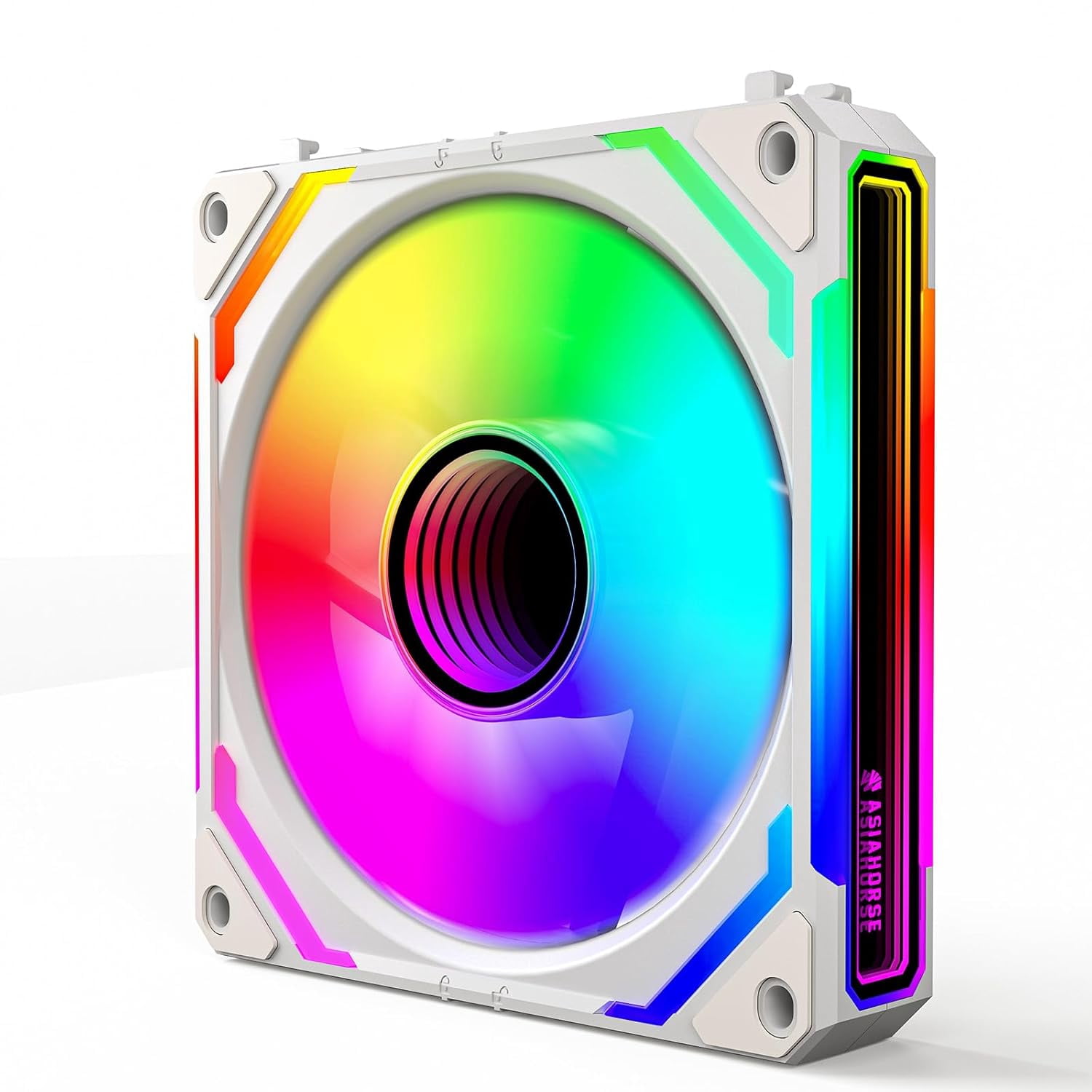COSMIQ 120mm PC RGB Fans Computer Case Fans, 5V 3-PIN Connector Daisy Chain PWM Cooling Fan with Controller for Cases CPU Liquid Coolers