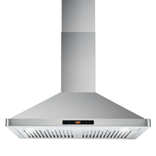 Range Hood 36-inch Wall Mount Vent Hood Stainless Steel Ducted/Ductless 3  Speed Exhaust Fan 