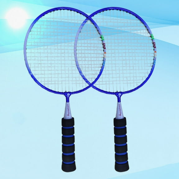 COSMOBETTY 1 Pair Badminton Training Racket for Kids with Thread Feature 43x8.7in