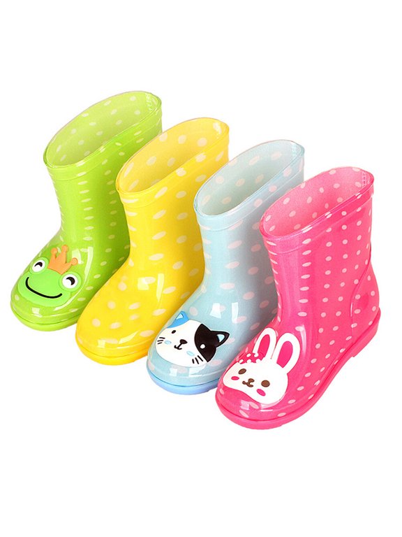 1 Pair Boots for Girls Boys with Anti-skid Sole and Cute Rabbit Head