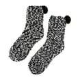 thumbnail image 1 of COSMOBETTY 1 Pair Comfy Socks Black Polyester Spandex for Winter Mornings Everyday Activities Sleep, 1 of 8