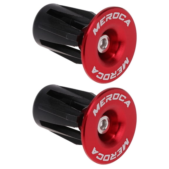 COSMOBETTY 1 Pair Handlebar End Plugs Dark Red Aluminum Alloy Cylindrical for Bike Handlebars Easy Installation