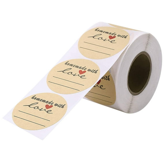 COSMOBETTY 1 Roll Sealing Sticker Khaki Paper Decorating For Craft Enthusiasts
