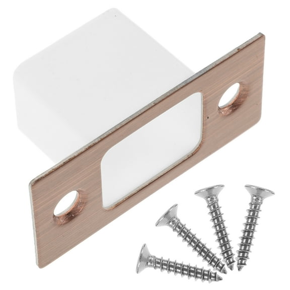 COSMOBETTY 1 Set Deadbolt Hole Cover Plate For Home Security In Metallic Silver