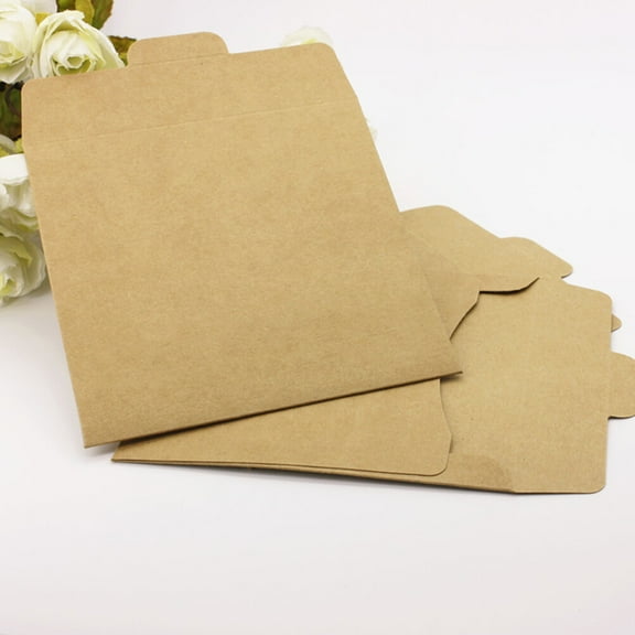 COSMOBETTY 1 Set Small Brown Envelope Paper Bag for Packaging Rectangular Shape File Envelope Pouch
