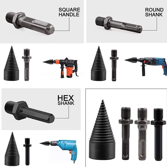 COSMOBETTY 1 Set Wood Drill Bit for Firewood Splitter 10X4.2CM