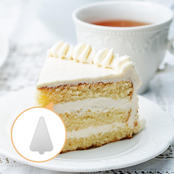 COSMOBETTY 100Pcs Triangle Cake Bases Silver Paper Cake Plates for Home Bakers