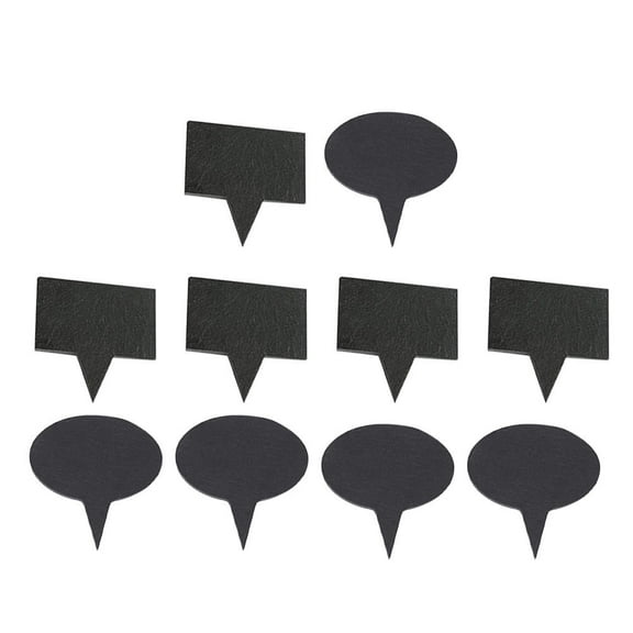 COSMOBETTY 10Pcs Black Stone Cake Toppers For Baking And Dessert Decoration