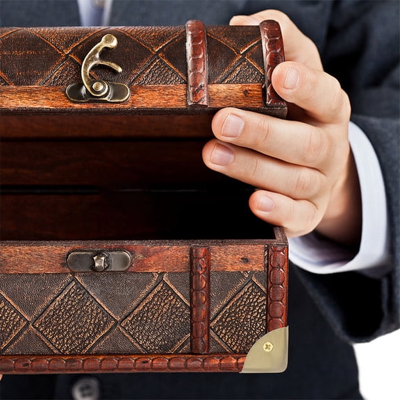 COSMOBETTY 12Pcs Metal Box Corner Protectors for Furniture and Cabinets 3.60X3.60X2.00Cm