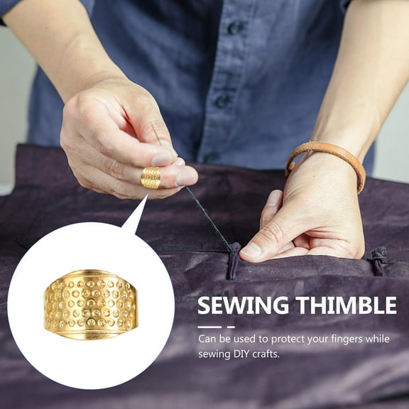 COSMOBETTY 12Pcs Sewing Thimbles for Beginners Iron Alloy Finger Protection