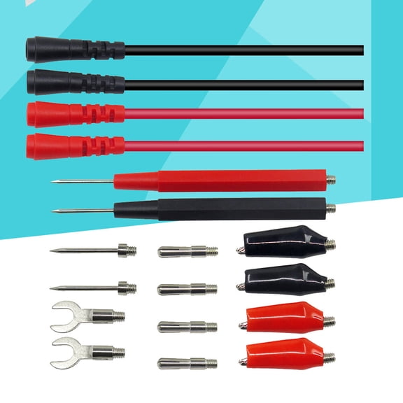 COSMOBETTY 18Pcs Set Multimeter Test Lead Cable Silicone 10 x 1.8 x 1 cm Electrical Work