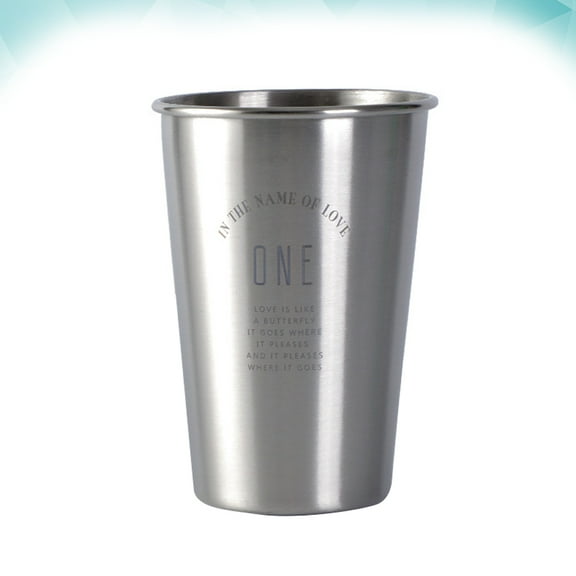 COSMOBETTY 1Pack Beverage Cup Rust Free Elegant For Home Kitchen Bar Use Silver Round Design