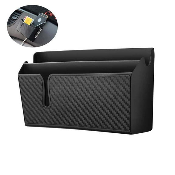 COSMOBETTY Car Storage Accessories Carbon Fiber Container Black 1Pcs