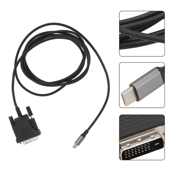 COSMOBETTY 1Pack Black USB3.1 Type-C to Adapter Cable for Output and 10Gbps Transmission Rate