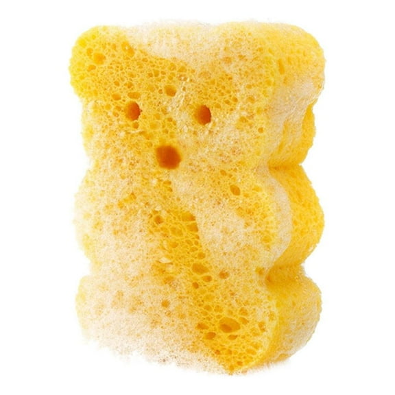 COSMOBETTY 1Pack Cartoon Bath Sponges for Babies and Children Bear-Shaped Sponge for Gentle Exfoliation