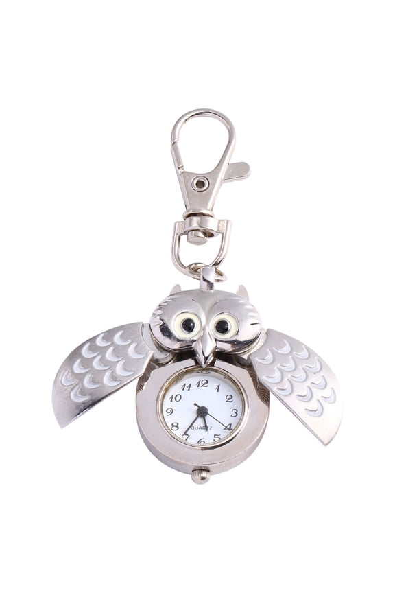 1Pack Cartoon Pocket Watch Retro Owl Shape Alloy Time Telling For Men Women Children Daily Use