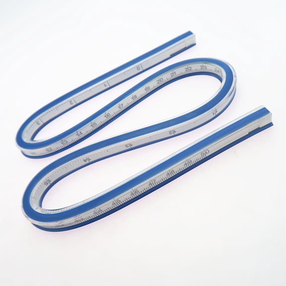 COSMOBETTY 1Pack Drawing Tool with High Precision Metal Ruler for Tailors and Artists Bendable Curve Ruler