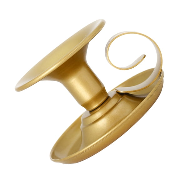 COSMOBETTY 1Pack Golden Iron Tea Cup Type Candlestick Retro Style Decorative Candle Holder 9.5x2.4in For Home Decor