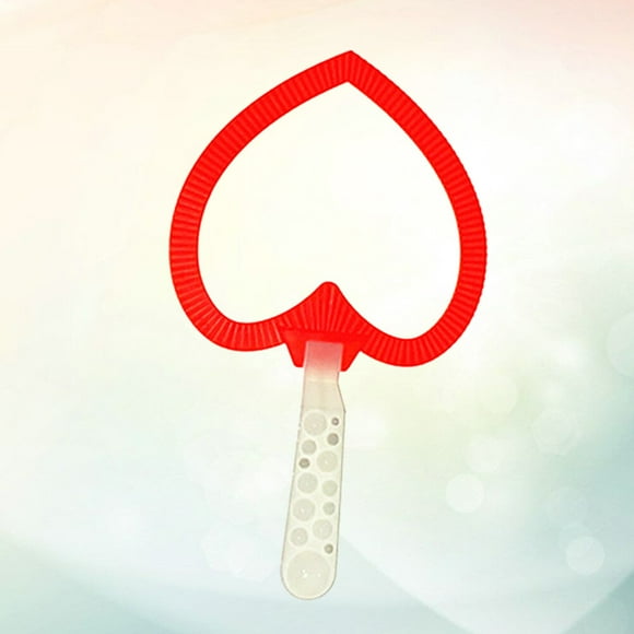 COSMOBETTY 1Pack Heart Shape Red Plastic Bubble Blower for Children Boys Girls Park Lawn Playgrounds