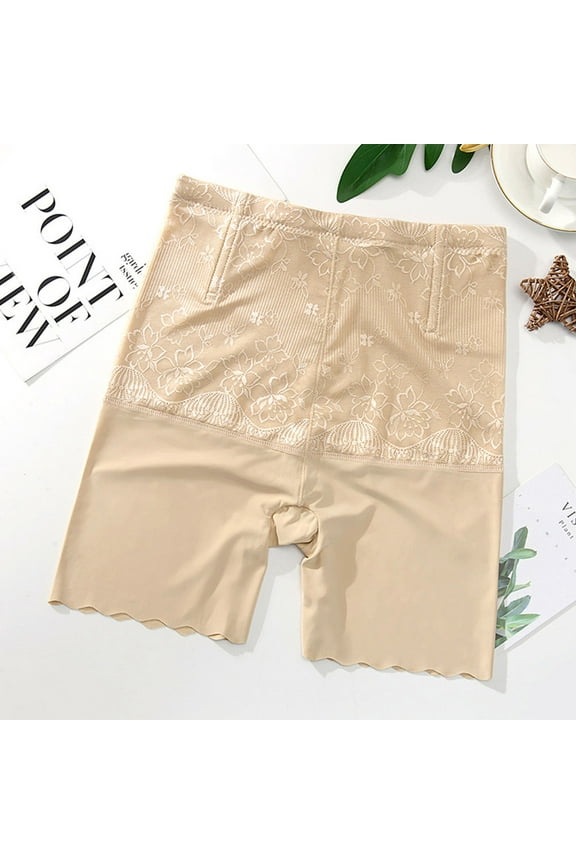 1Pack High Waist Thong Women Ice Silk Non-trace Underwear for Postpartum Wedding Gym Club Party