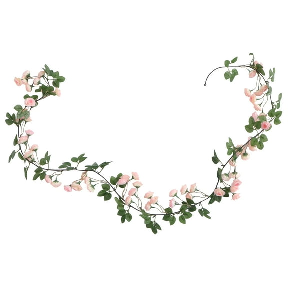 COSMOBETTY 1Pack Pink Realistic Texture Simulation Rose Vine for Holiday Celebration Room Decoration