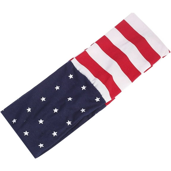COSMOBETTY 1Pack Running Headband Multi-colored US Flag Design Breathable Comfortable for Women Fitness Traveling