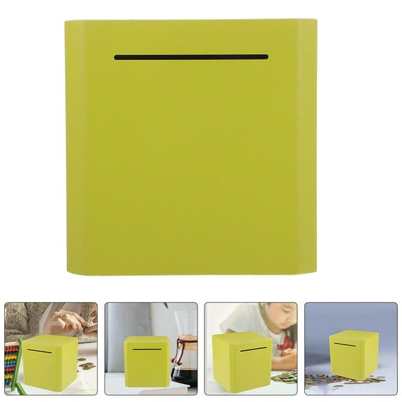 COSMOBETTY 1Pack Square Stainless Steel Piggy Bank for Children Adults Money Saving
