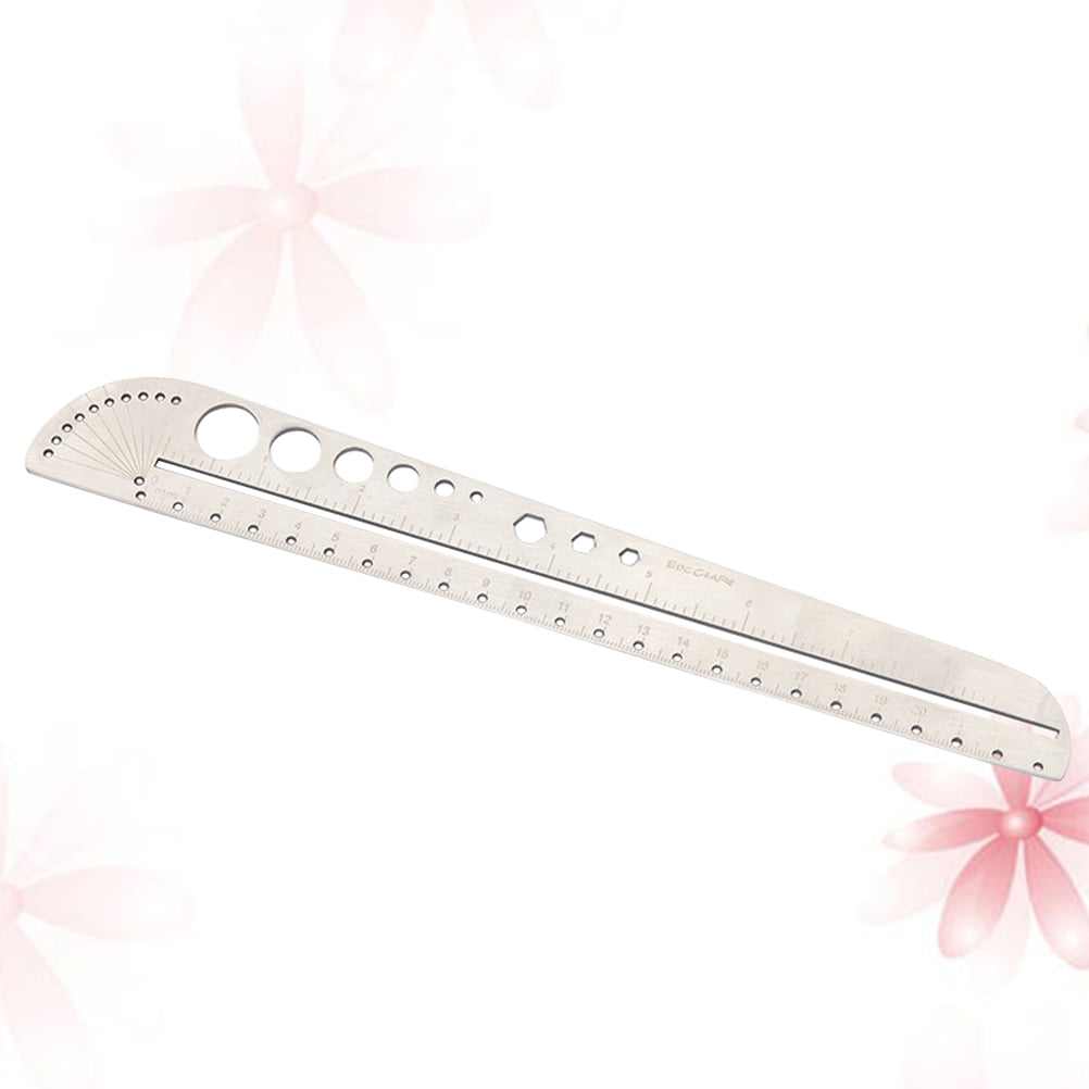 COSMOBETTY 1Pack Stainless Steel Ruler with Protractor and Compass ...