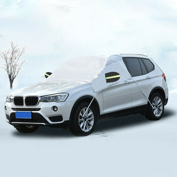 COSMOBETTY 1Pack Windshield Snow Cover Windscreen Snow Covers Black Cloth 210X145cm