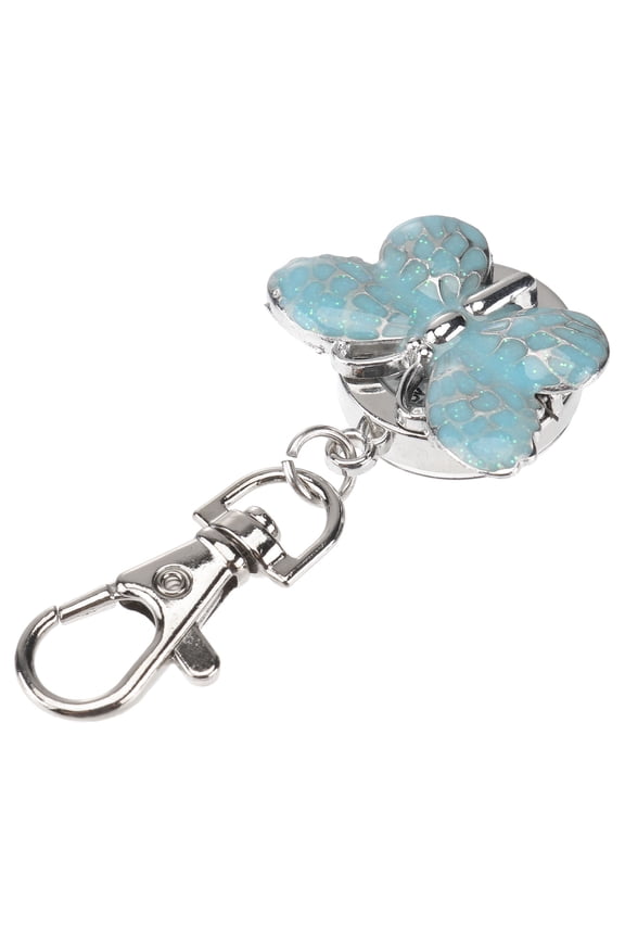 1Pc Charm Watch Keychain Pocket Watch Blue Metal Portable For Women present Giving