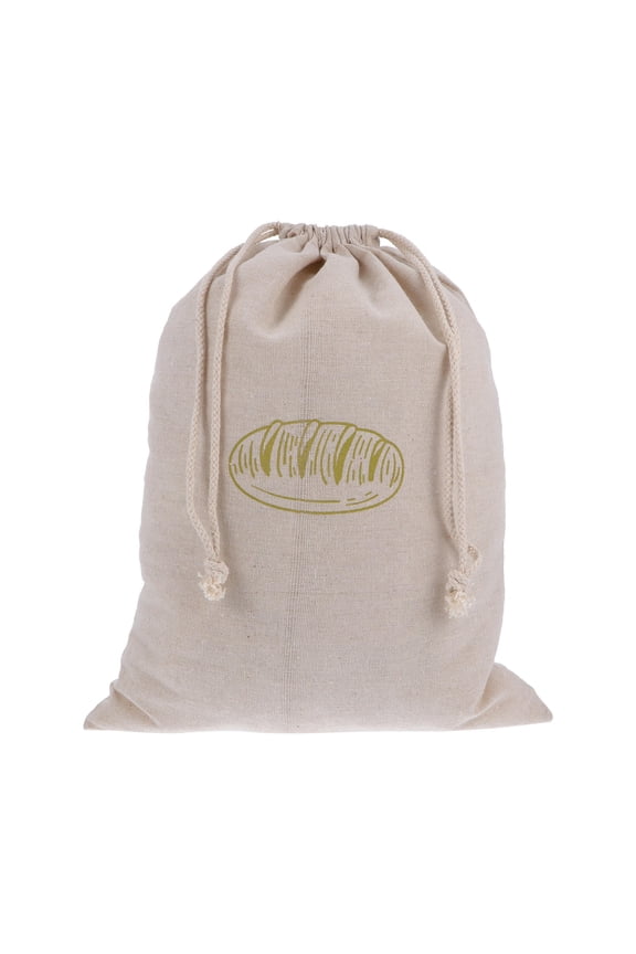1Pc Drawstring Linen Bread Pouch Unbleached Cloth Bags For Homemade Bread 15.72 x 11.79 in