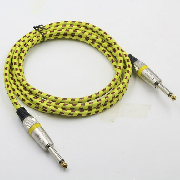 COSMOBETTY 1Pcs 11.8x0.6x0.8in Instrument Cable for Electric Guitar and Bass with Anti-interference and High Fidelity