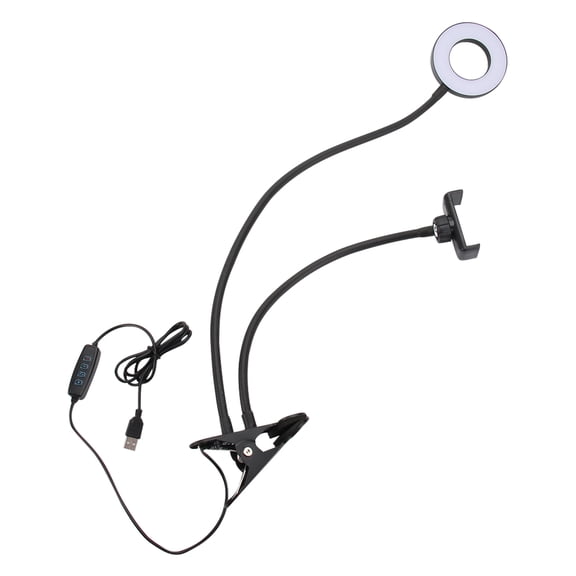 COSMOBETTY 1Pcs Black Plastic Metal LED Lights Phone for Selfie Photography and Video Shooting