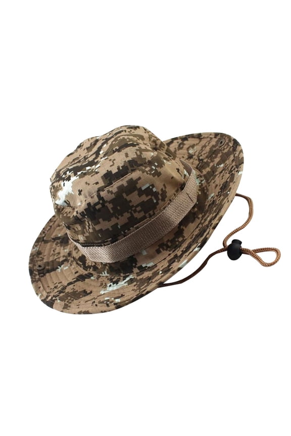 1Pcs Flat Bucket Shape Boonie Hats 60 Cotton 40 Polyester Sun Protection Men Women Hiking Camping