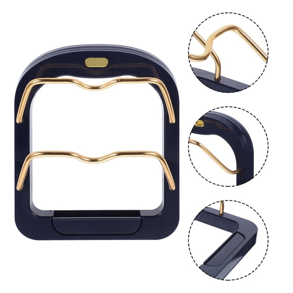 COSMOBETTY 1Pcs Home Pot Lid Organizer Blue Rectangular Abs Metal Wall Mounted Cooking Assistance Families