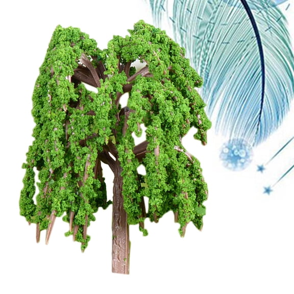 COSMOBETTY 1Pcs Miniature Decoration Weeping Willow Tree For Home Decor Plastic