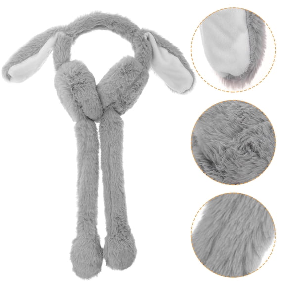 COSMOBETTY 1Pcs PP Cotton Rabbit-ear Earmuff Girl Accessory for Theme Party Easter Festival