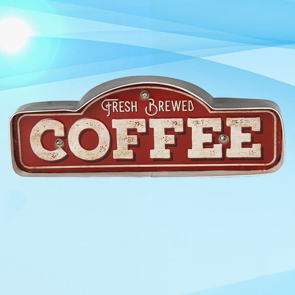 COSMOBETTY 1Pcs Retro Decor Led Light Wall Decoration Small Led Light for Coffee Area 15.4x5.5x2in